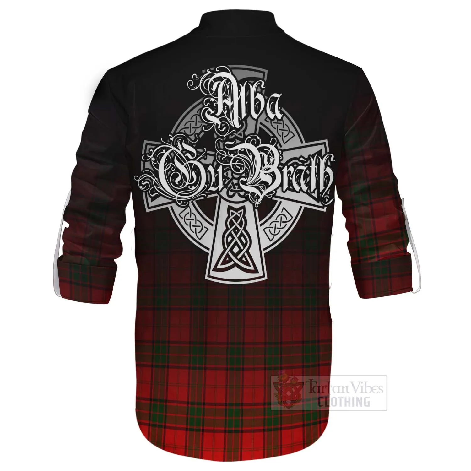 Adair Tartan Ghillie Kilt Shirt Featuring Alba Gu Brath Family Crest Celtic Inspired