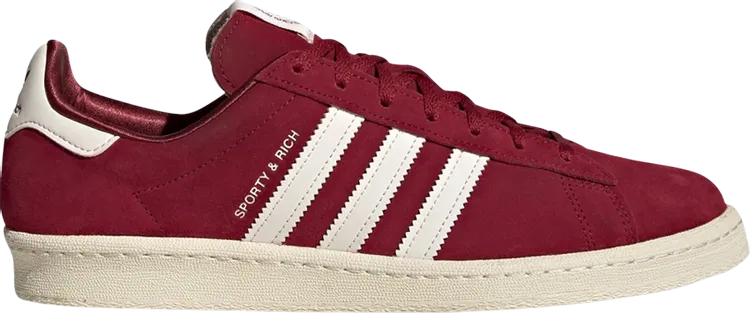 Adidas Sporty & Rich x Campus 80s 'Collegiate Burgundy' sneakers, red