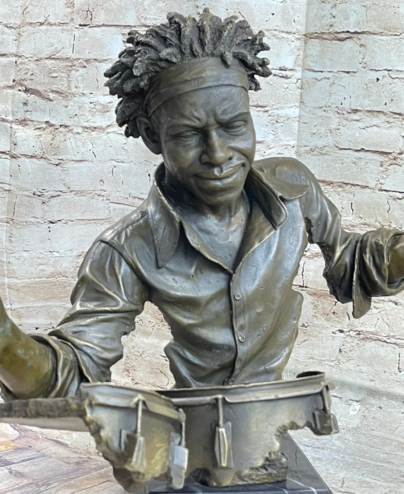 Art Decor Original Dwight Massive Clarinet Player Jazz Blue Song Bronze Sculpture