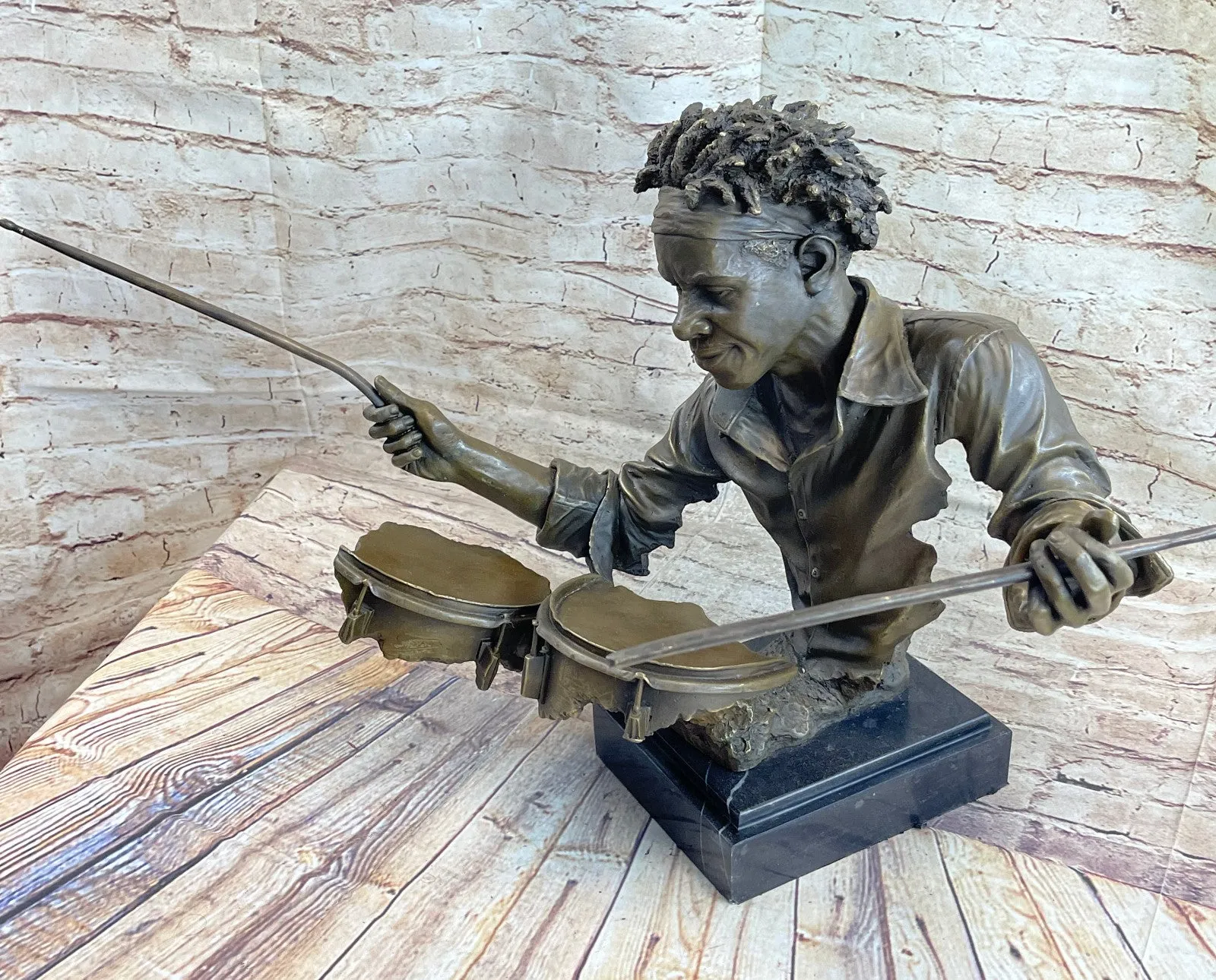 Art Decor Original Dwight Massive Clarinet Player Jazz Blue Song Bronze Sculpture