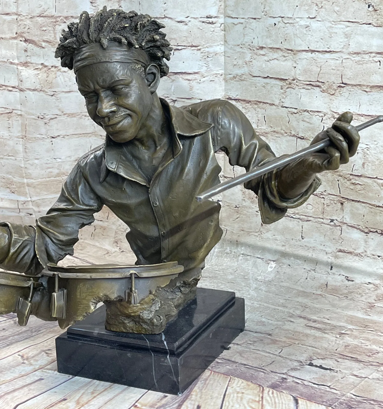 Art Decor Original Dwight Massive Clarinet Player Jazz Blue Song Bronze Sculpture