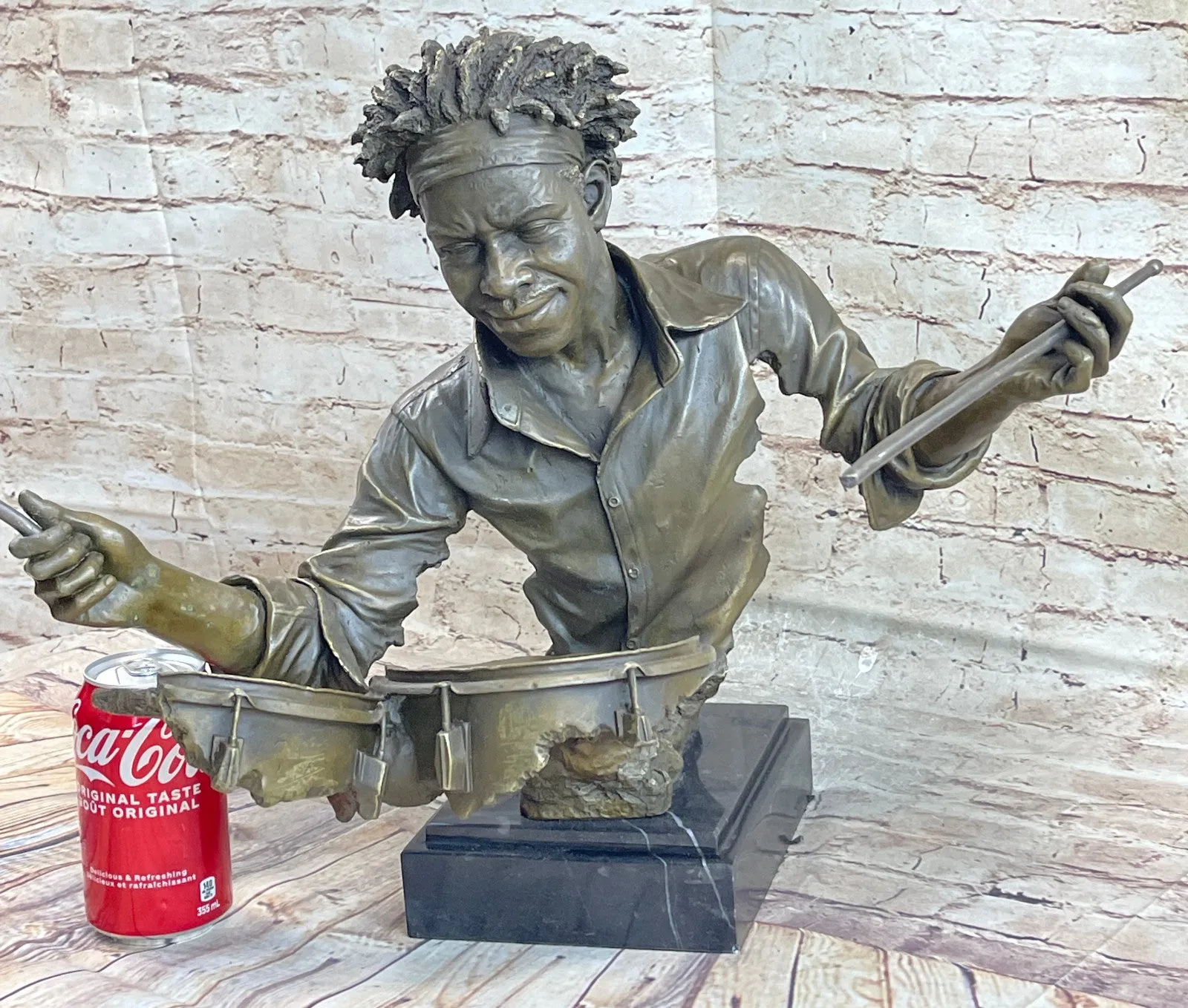 Art Decor Original Dwight Massive Clarinet Player Jazz Blue Song Bronze Sculpture