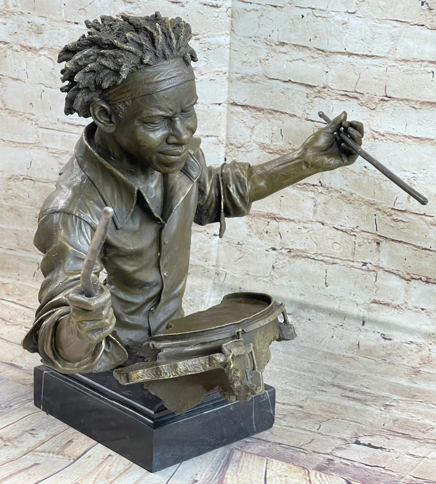 Art Decor Original Dwight Massive Clarinet Player Jazz Blue Song Bronze Sculpture