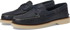 Authentic Original Double Sole Cross Lace Sperry Boat Shoes, navy