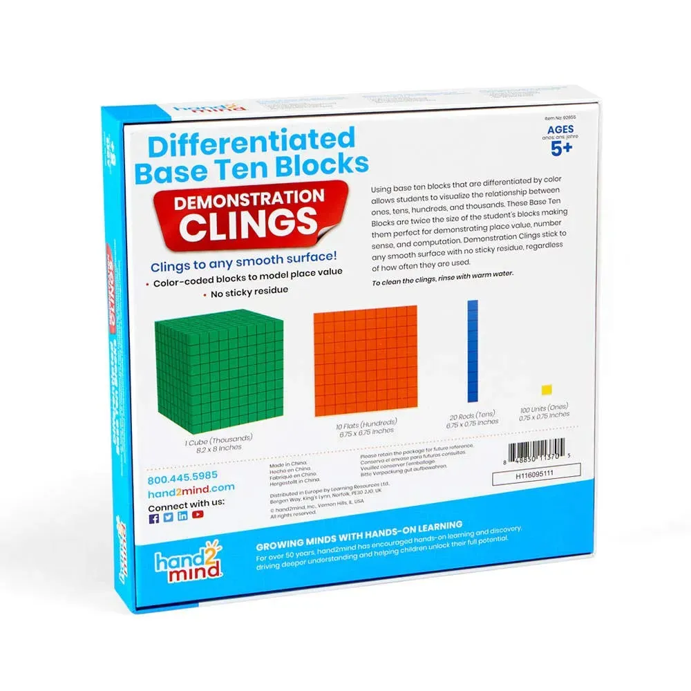 Base Ten Blocks Demonstration Clings: 112pc