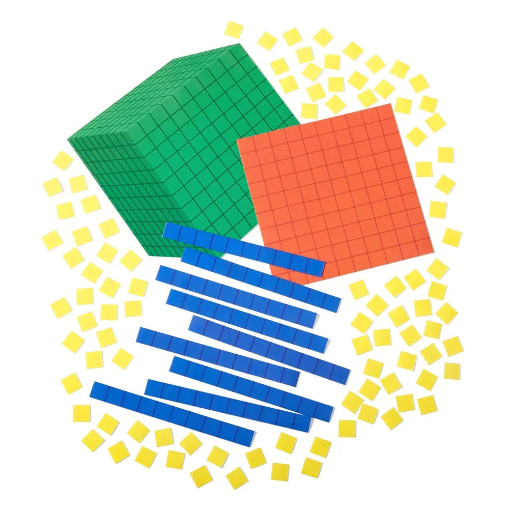 Base Ten Blocks Demonstration Clings: 112pc