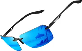 BIRCEN Polarized Sunglasses for Men - UV Protection Sports Sun Glasses Classic Black Shades for Driving Fishing