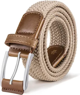BULLIANT Stretch Belt Men,Mens Gift Woven Braided Web Belt 1 3/8 for Golf Casual Pants Shirts Jeans