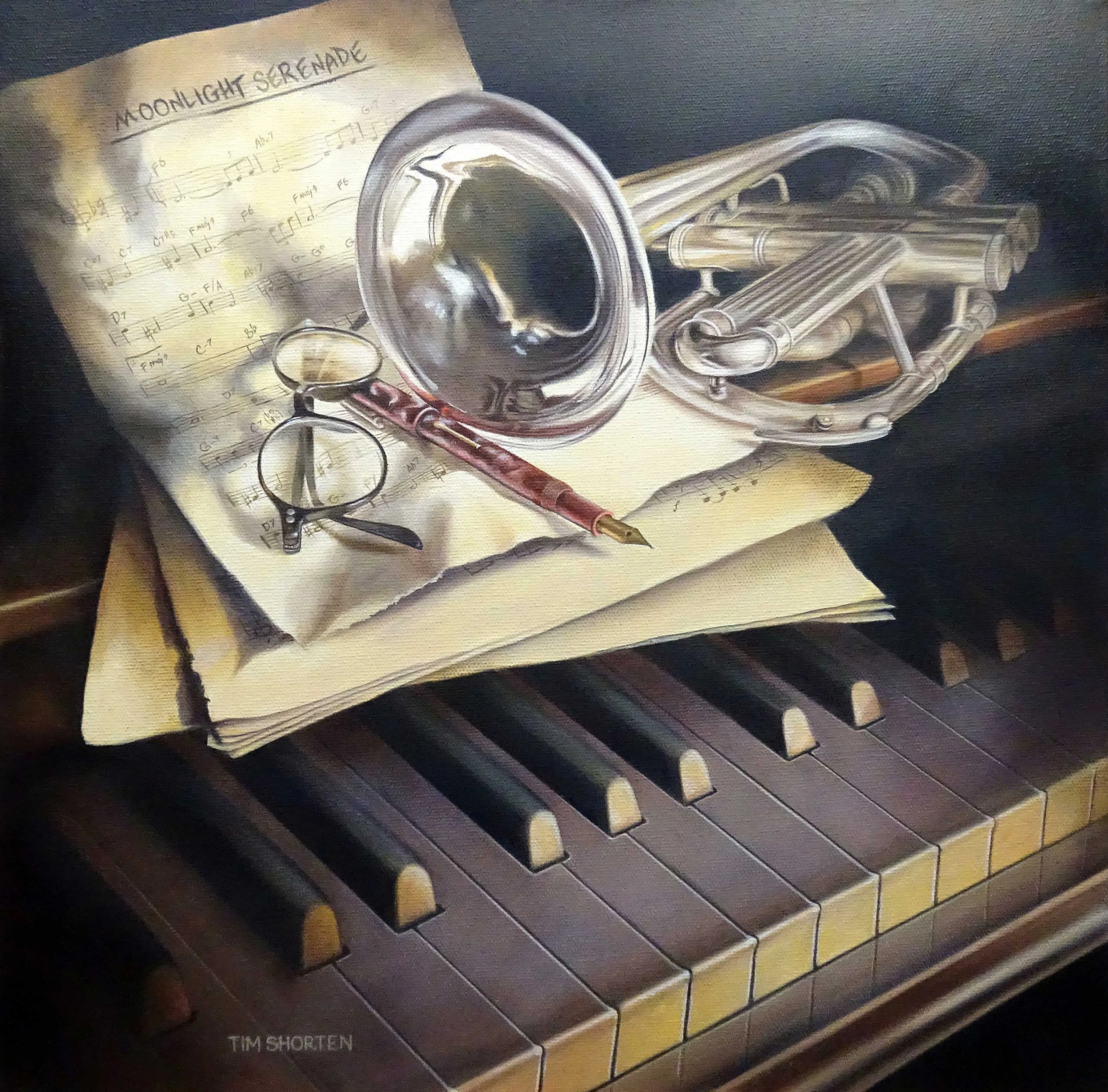 Composition For Glenn - Moonlight Serenade Original by Tim Shorten SOLD