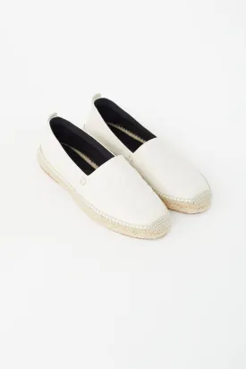 Cream Anagram Leather Espadrille