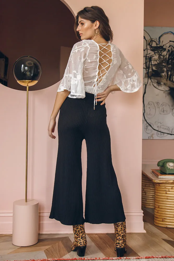 Dominique Crop Top White