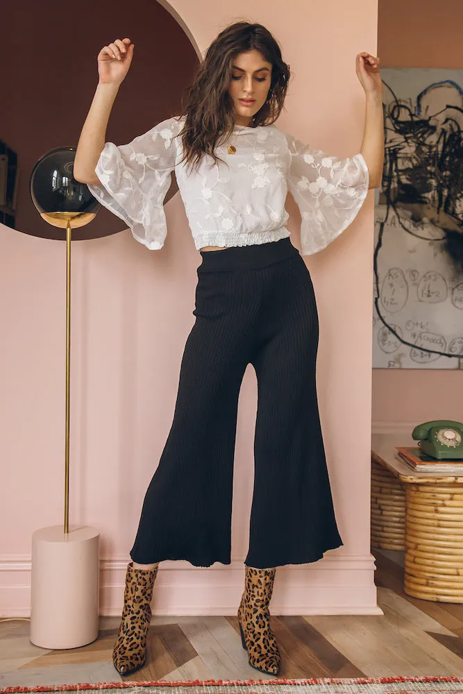 Dominique Crop Top White