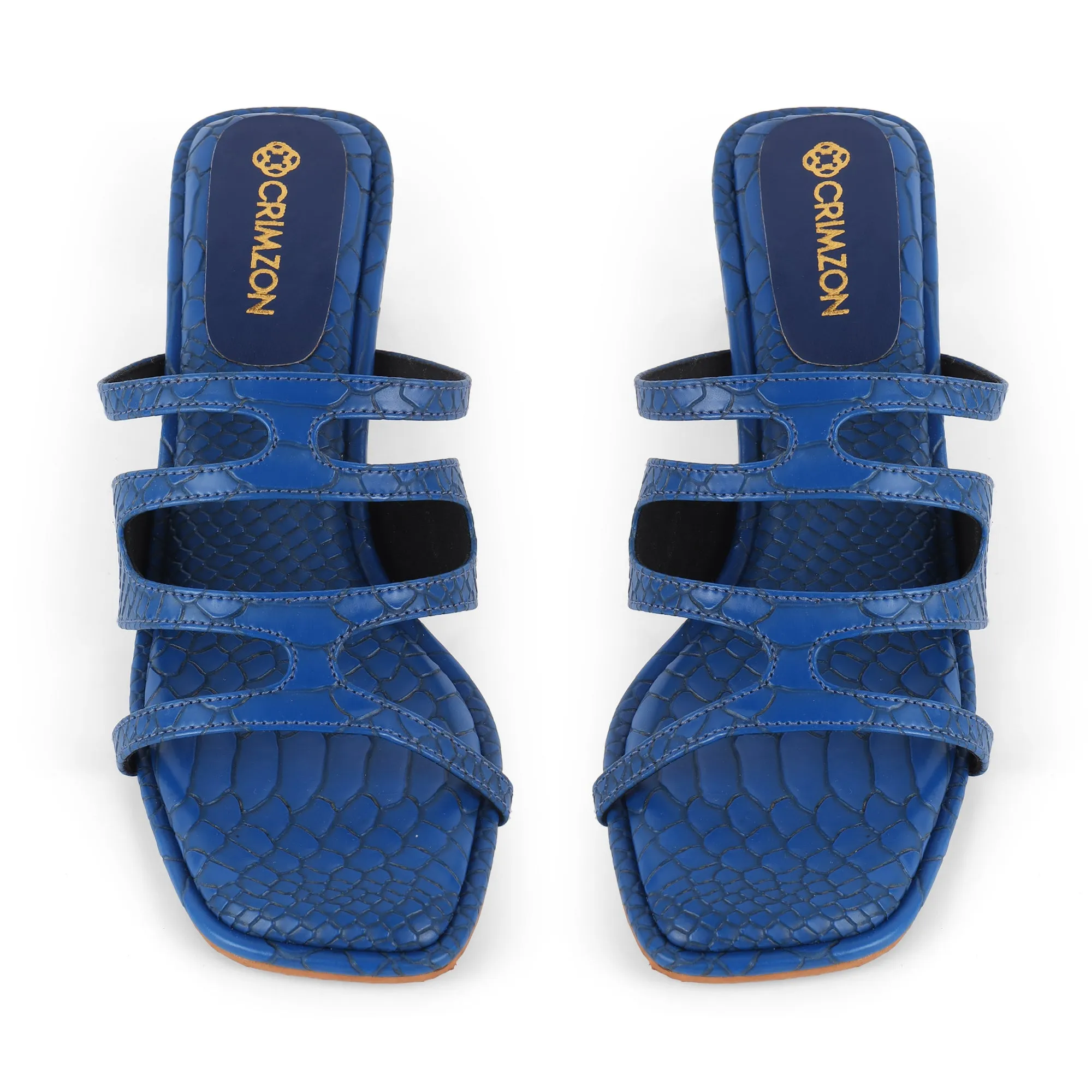 FRIDA- BLUE BLOCK HEELS