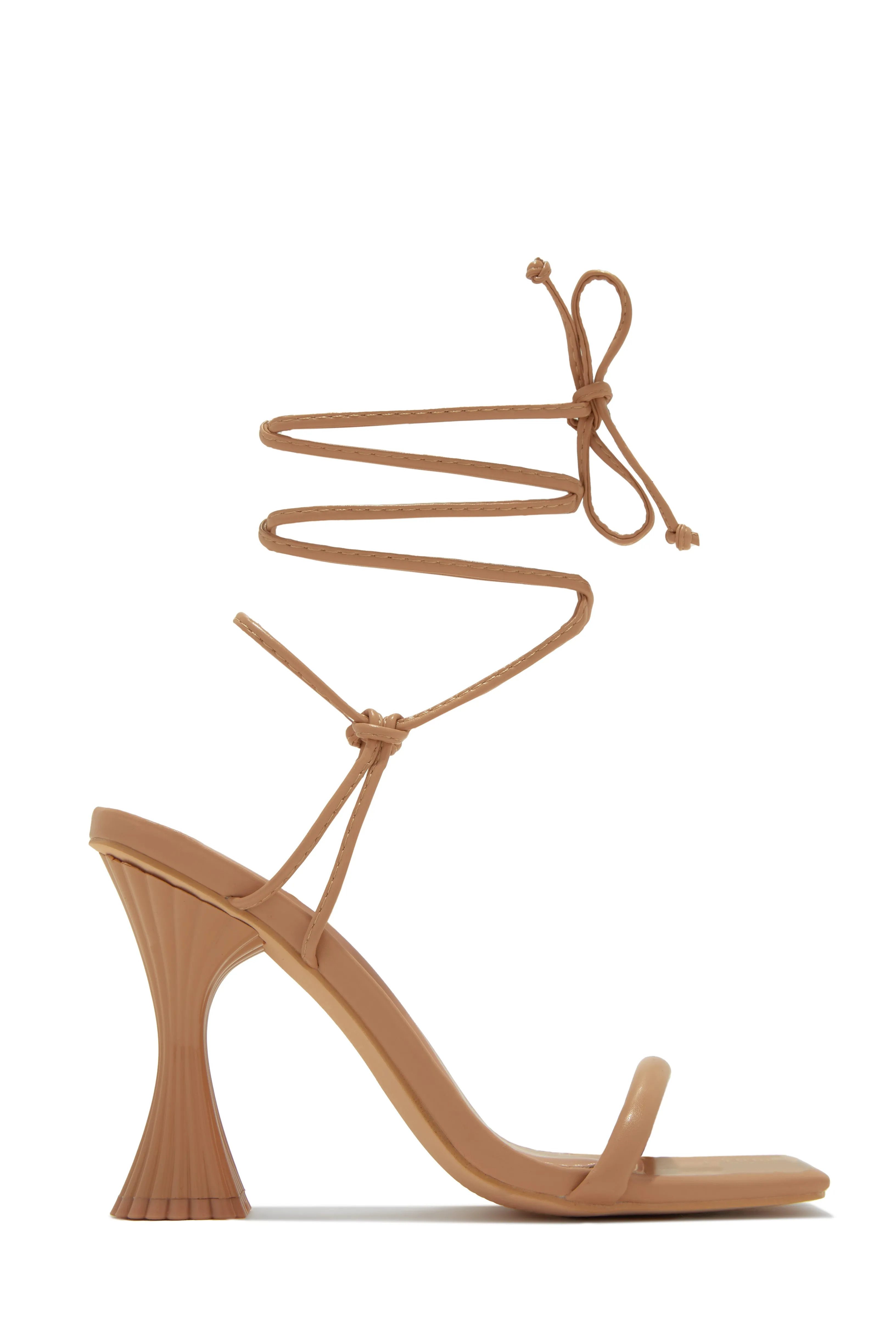 Idalia Lace Up Heels - White