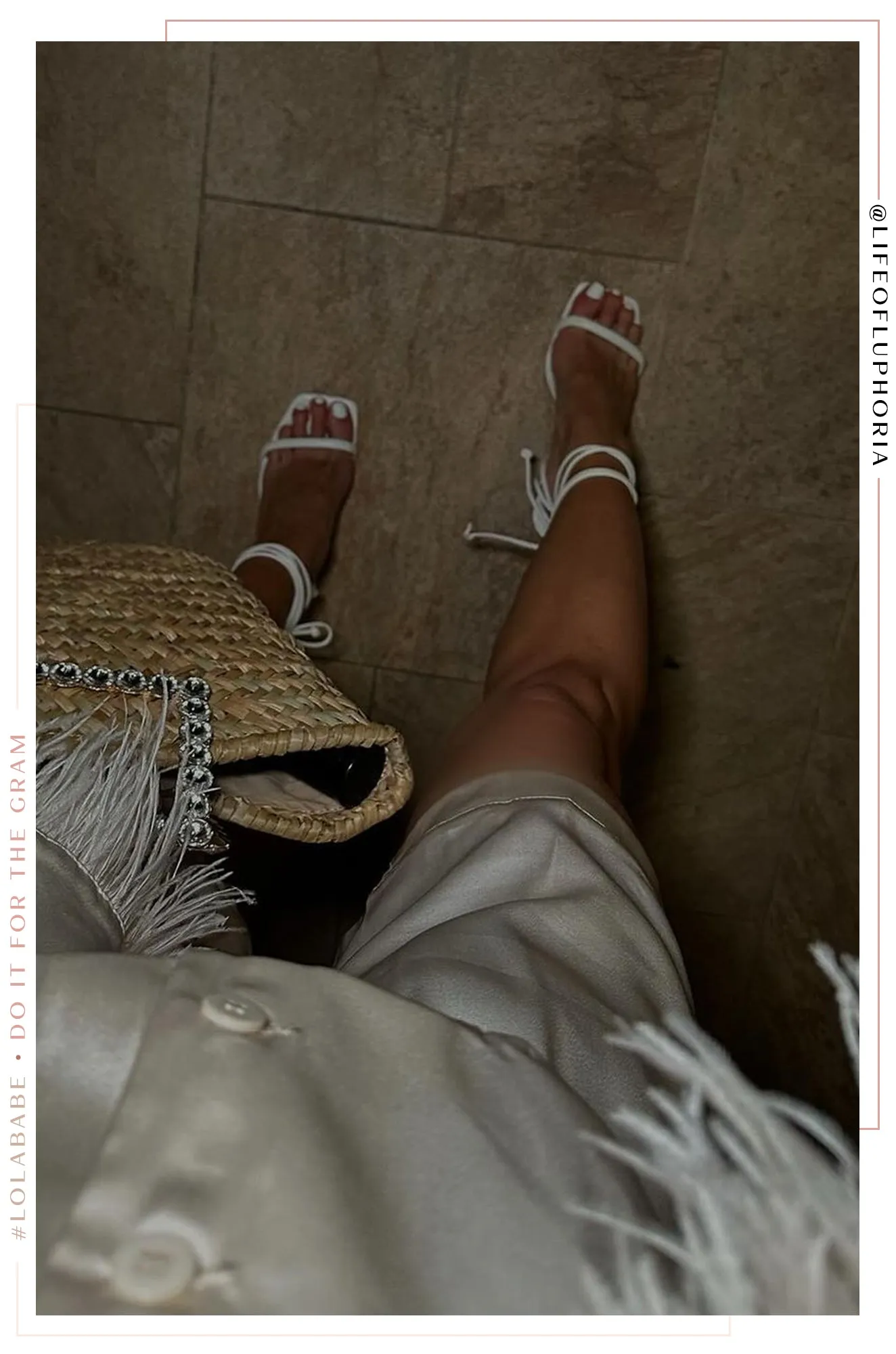 Idalia Lace Up Heels - White