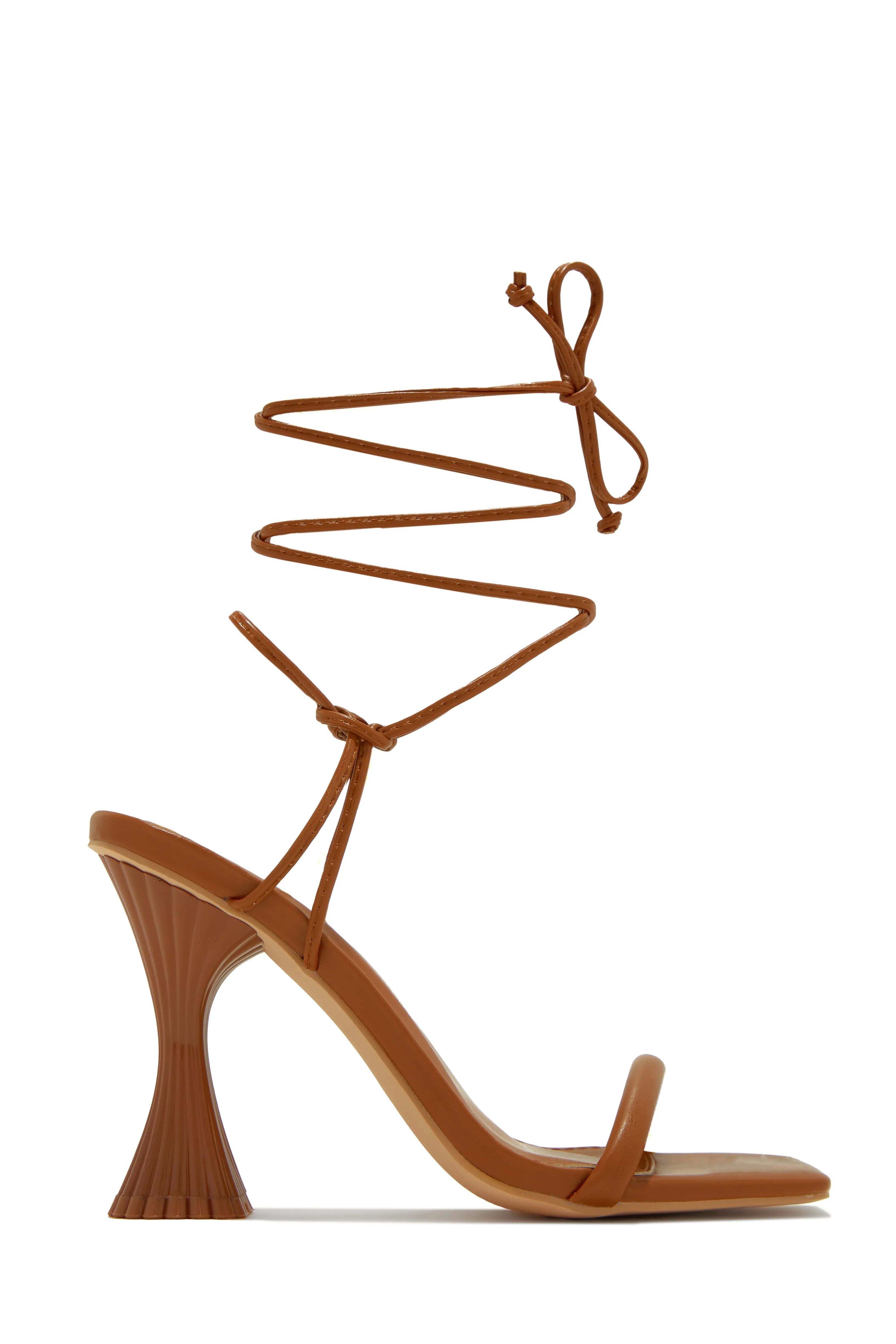 Idalia Lace Up Heels - White