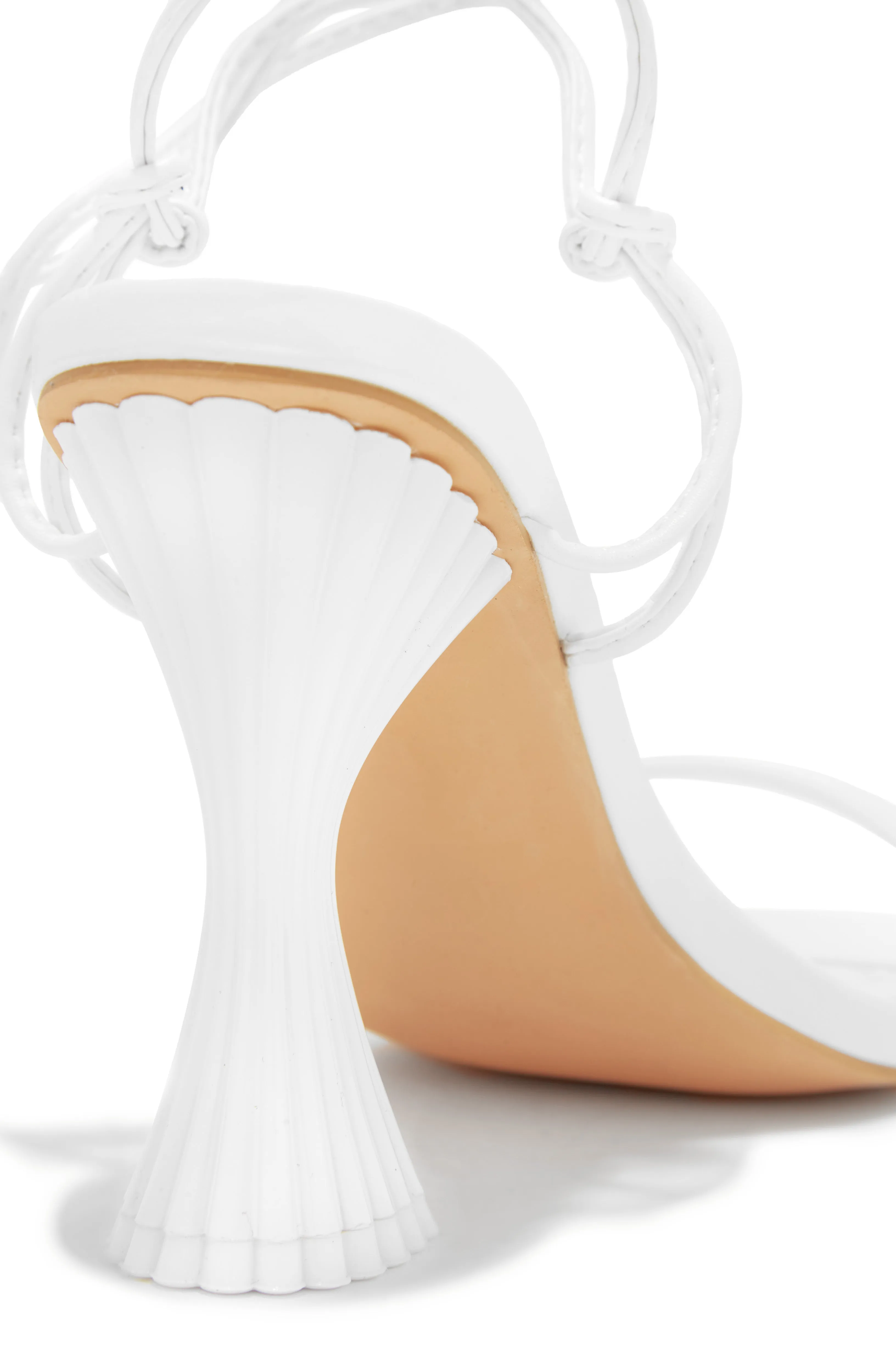 Idalia Lace Up Heels - White