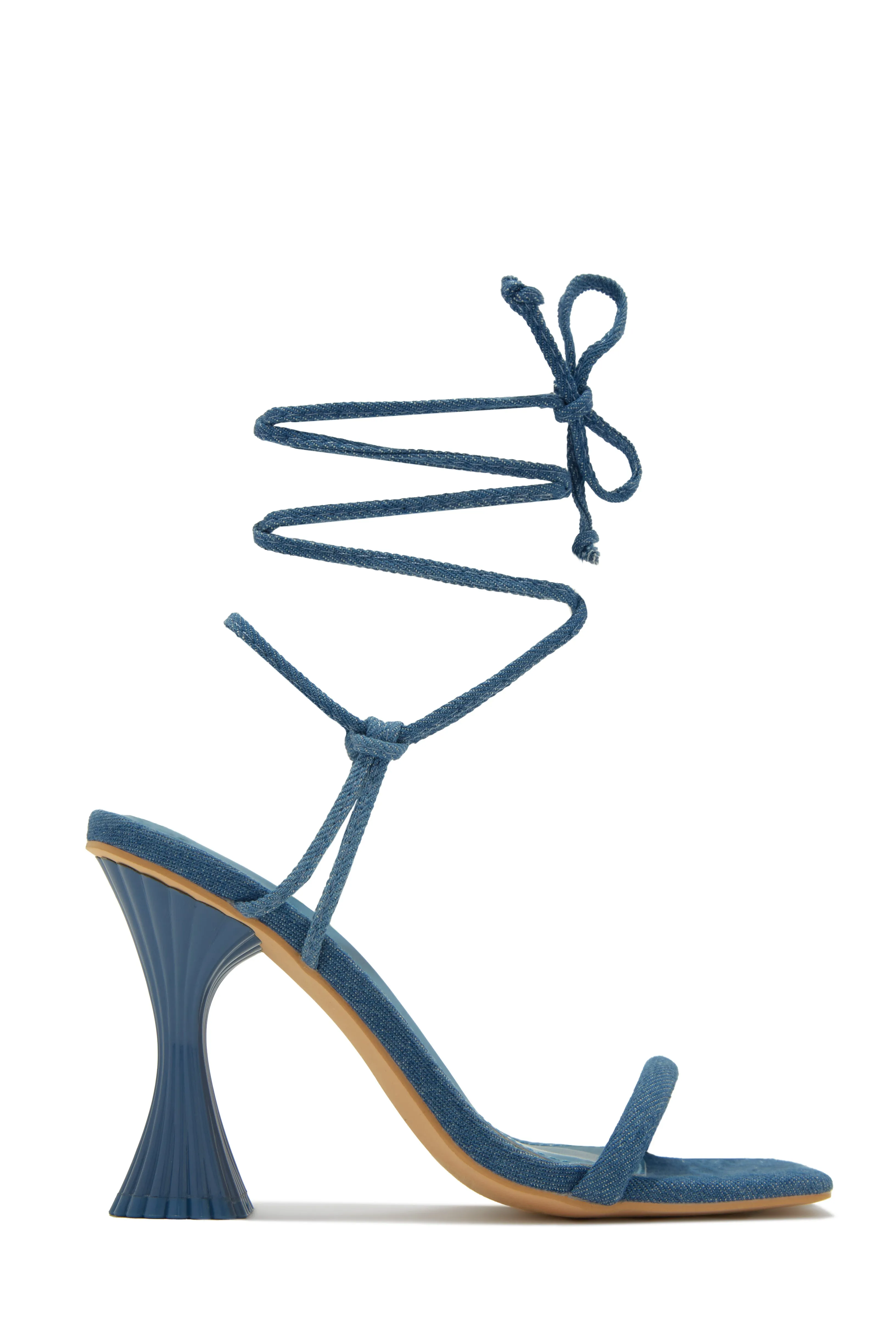 Idalia Lace Up Heels - White