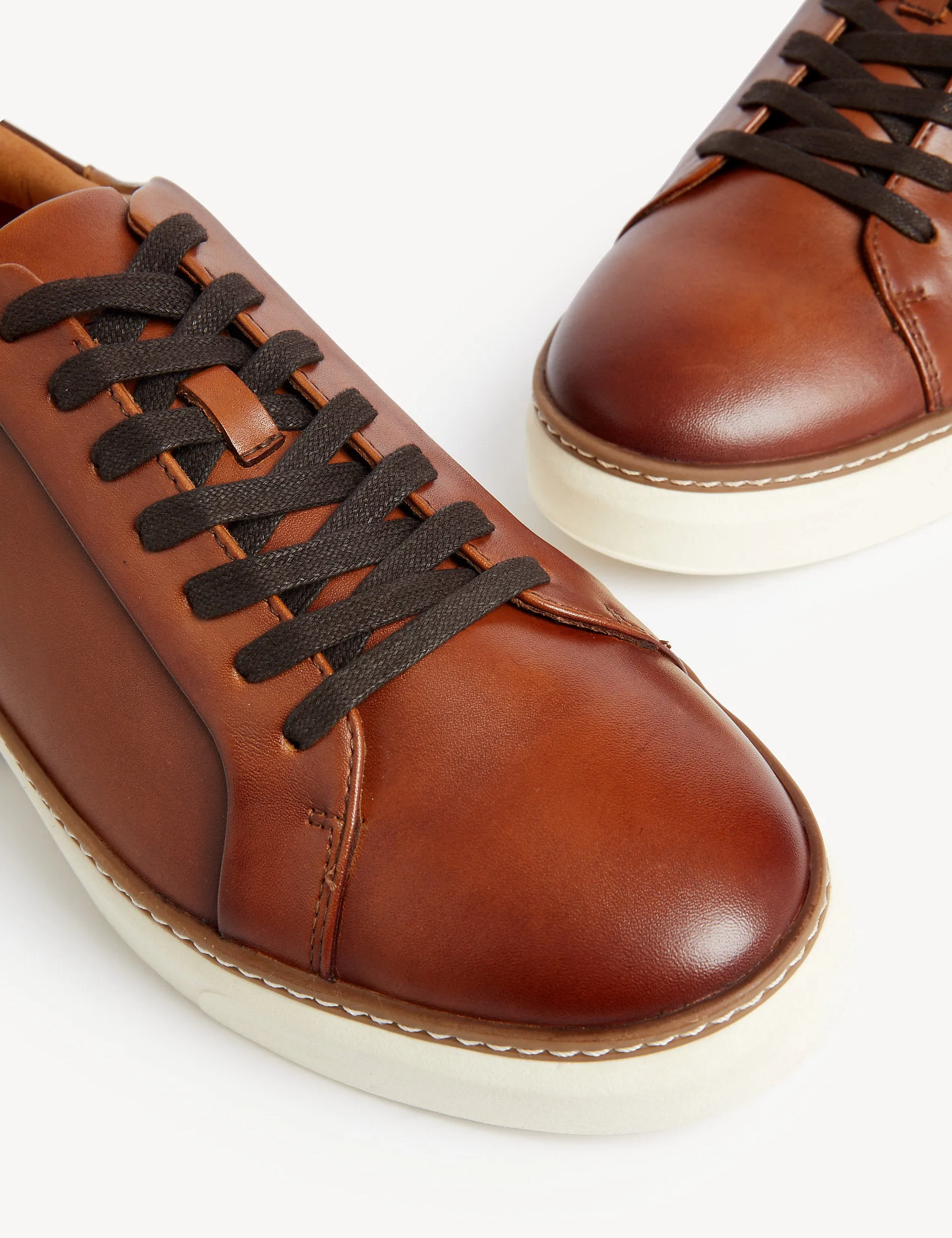 Marks & Spencer Airflex Leather Lace-Up Sneakers