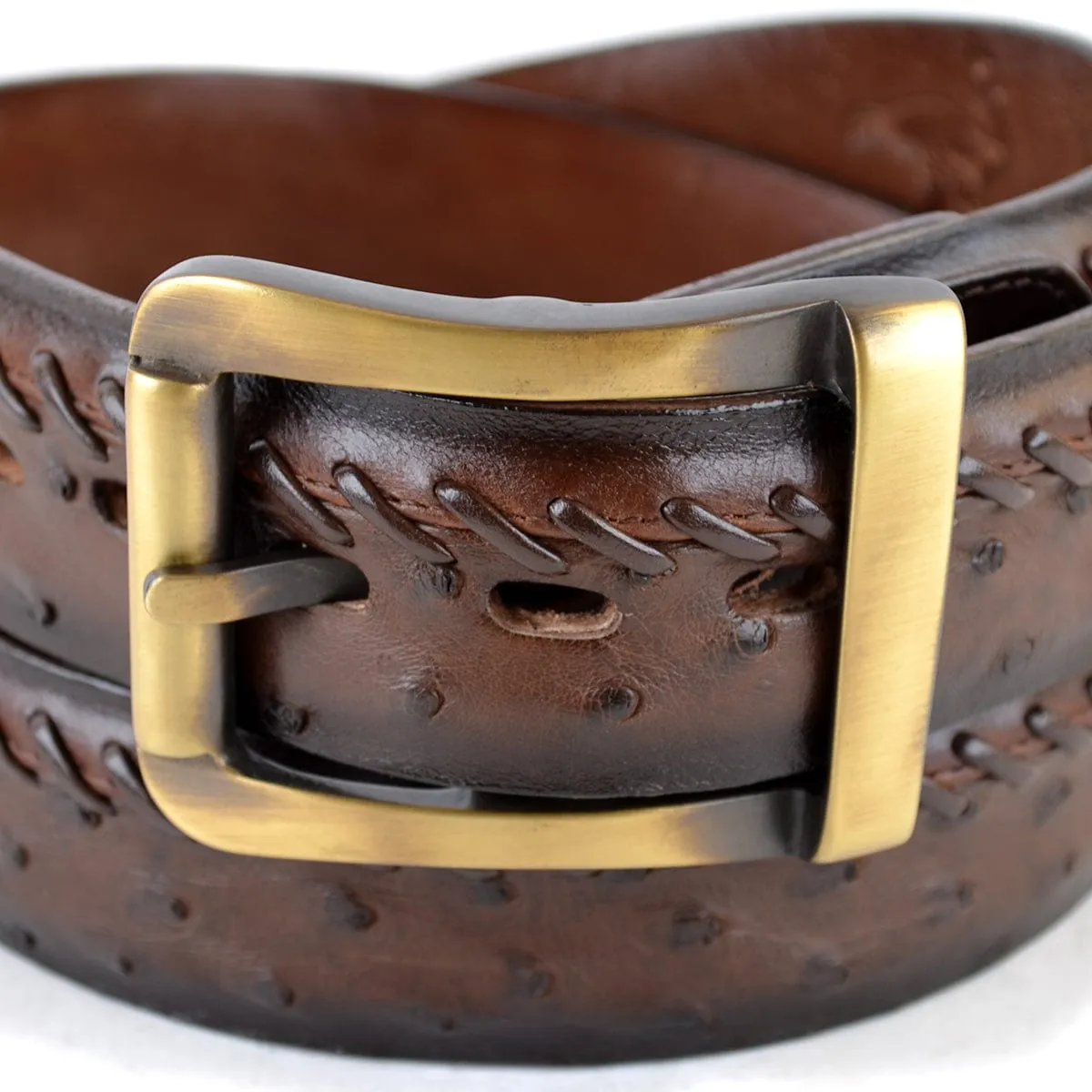 Men's Los altos Original  Ostrich Skin Casual Belt C230307