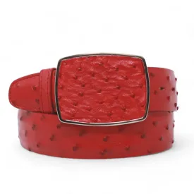 Men's Los altos Ostrich Cowboy Belt Red