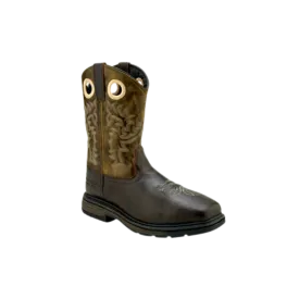 Old West Men's Work Dark Brown Boots
