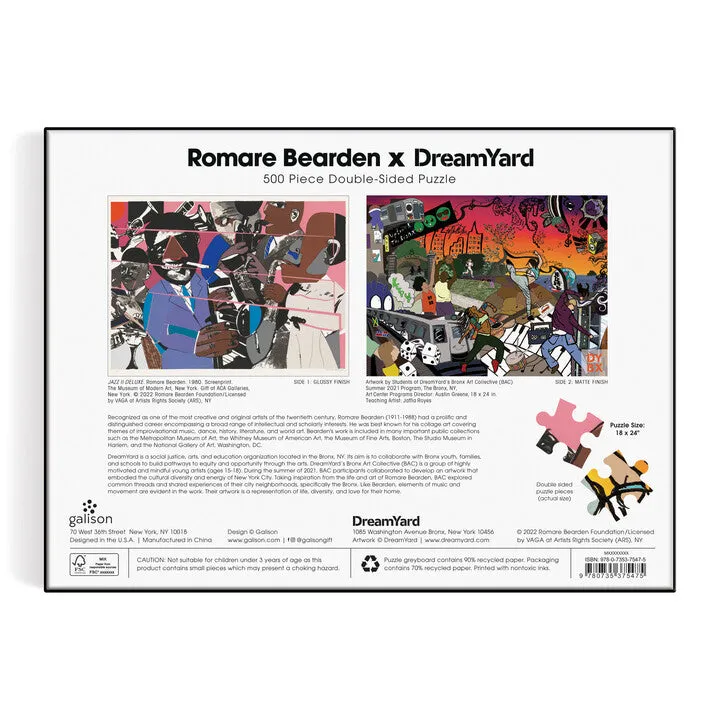 Romare Bearden x DreamYard 500 Piece Double-Sided Puzzle