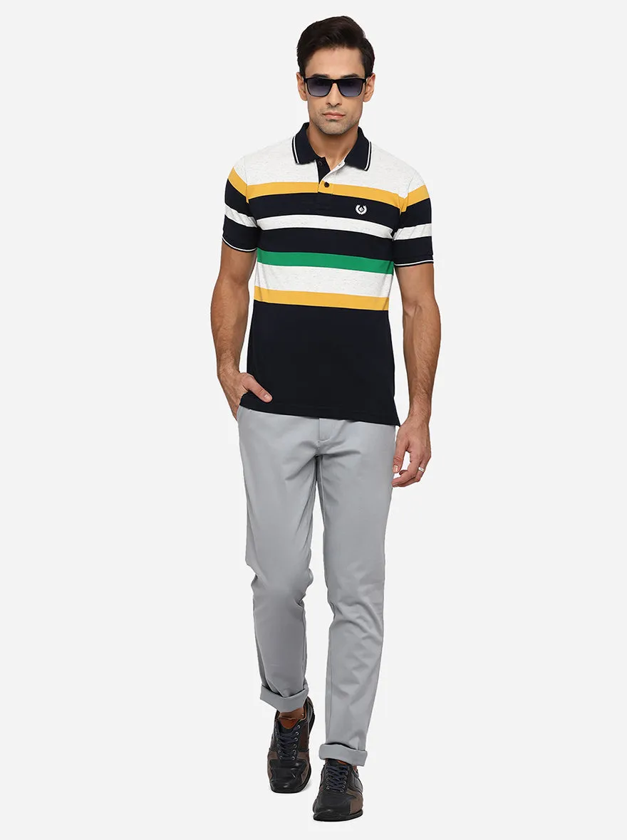 Steal Grey Solid Uno Fit Casual Trouser | JadeBlue