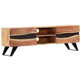 vidaXL TV Cabinet 140x30x45 cm Solid Acacia Wood
