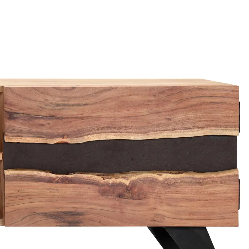 vidaXL TV Cabinet 140x30x45 cm Solid Acacia Wood