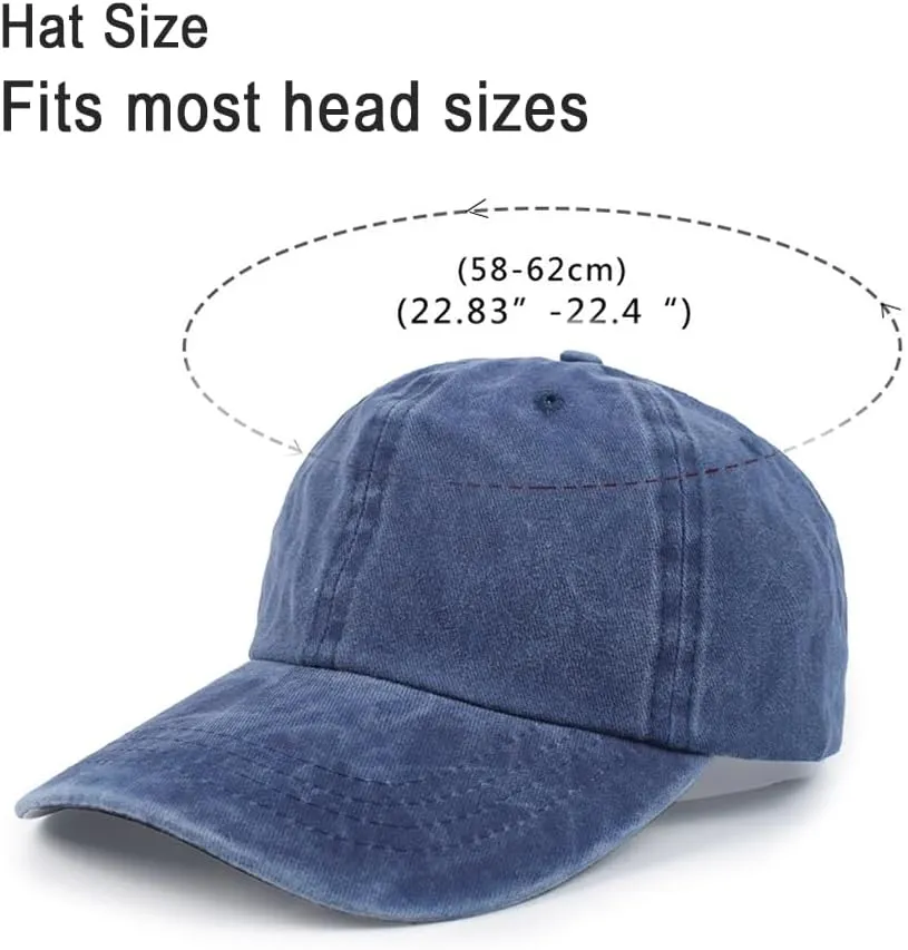 Vintage Baseball Cap for Men Women UPF50  Washed Cotton Low Profile Adjustable Distressed Golf Dad Hat